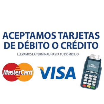 aceptamos tarjetas de crédito y debito